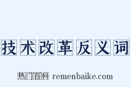 技术改革反义词是什么意思的图片